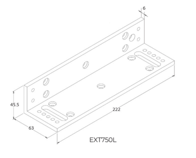 Zwora elektromagnetyczna zewnętrzna IP67 kątownik